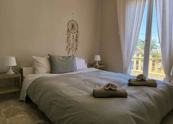 Palm Tree House By The 別荘 Skhoínos